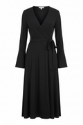 Classic Black Wrap Dress