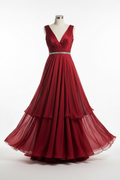Elegant Red Evening Gown